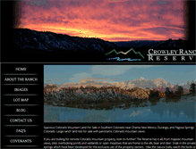 Tablet Screenshot of crowleyranchreserve.com